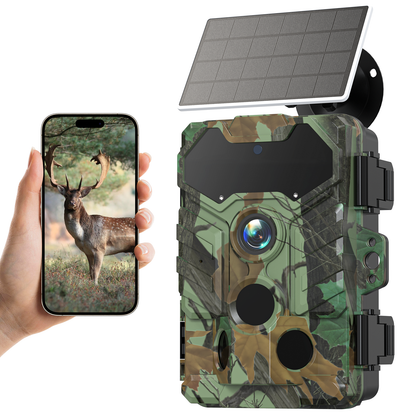 Waskame S29-D Trail Camera Hunting Camera with Solar Panel 32MP 2.4" TFT IP66