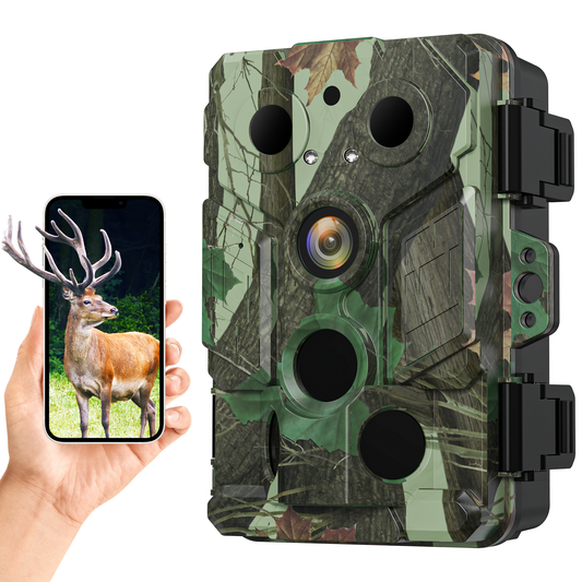 Waskame S29-AW Trail Camera Hunting Camera with Solar Panel 32MP 2.4" TFT IP66